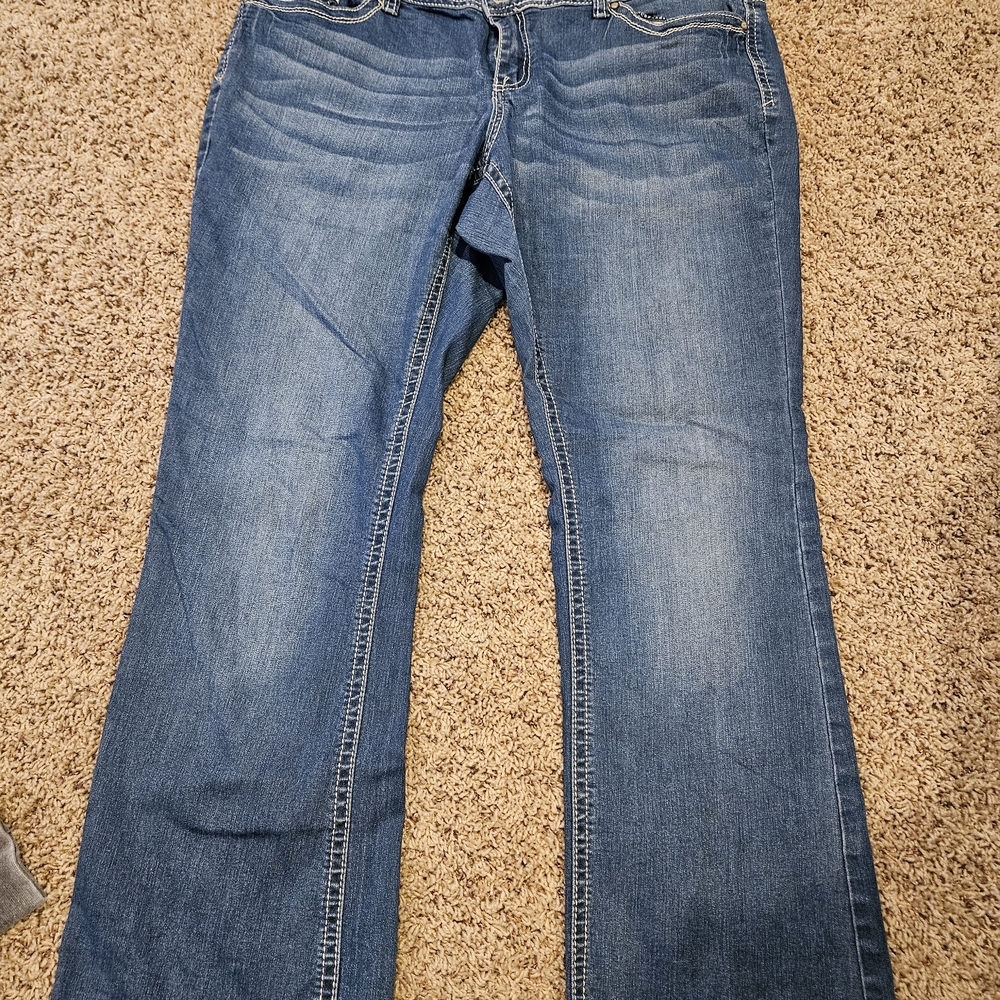 Love Indigo Women's Boot Cut Jeans - Classic Blue